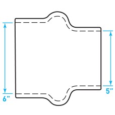 Air Intake Rubber Hump Hose Reducer - 6" / 5"